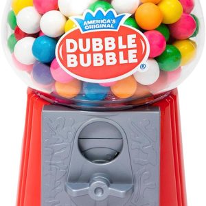 Schylling Brand Classic Retro Gumball Coin Bank - 8.5 Tall - Includes 45 Dubble Bubble Gumballs - Ages 3+